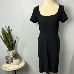 Boston Proper Black Square Neckline Dress Size 4